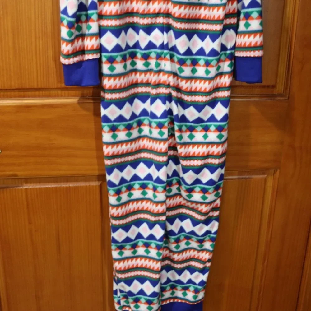 Old Navy Gender Neutral One Piece Hooded Micro Fleece Family Matching Pajamas XL